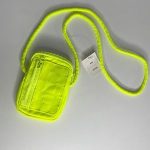 Neon yellow mini crossbody bag